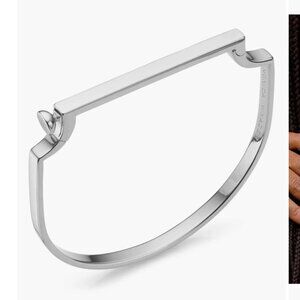 Monica Vinader Signature Thin Bangle, Sterling Silver